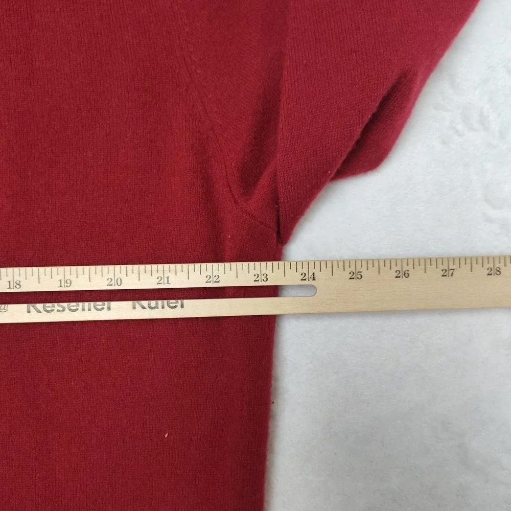 Club Room Sweater Mens‎ Large Red V-Neck 100% Cashmere Pullover Lightweight Knit